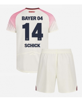 Bayer Leverkusen Patrik Schick #14 Maglia Gara Trasferta Repliche 2025-26 Bambino Maniche Corte